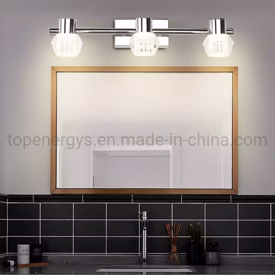 LED-Waschtischleuchte, Badezimmerlampe, Schlafzimmer, Make-up-Spiegelbeleuchtung, Edelstahl, Acryl, wasserdichte Wandbeleuchtung, 32 cm, 54 cm