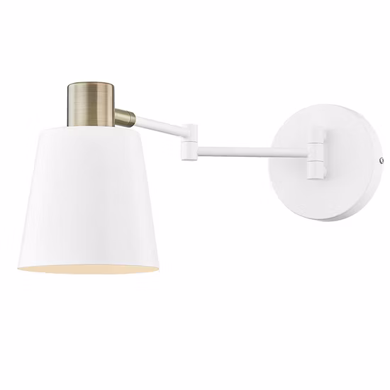 Jlwg017 Industrielle Wandleuchte im Loft-Stil in Mattschwarz mit Schwenkarm